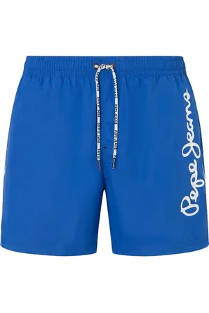 Pepe Jeans Herren Logo Badeshorts, Blau (Blau), S