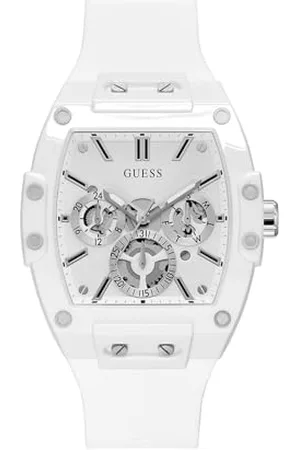 Guess Watches Phoenix Herren Uhr analog Quarzwerk mit Silikon Armband GW0203G2
