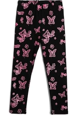 Koton Girls Butterfly Leggings Elastic Waistband Brushed Interior