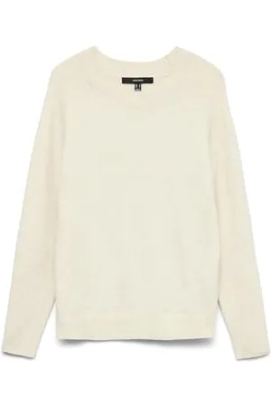 VERO MODA Damen VMDOFFY LS O-Neck Blouse GA NOOS 10201022, Birch/Melange, XXL