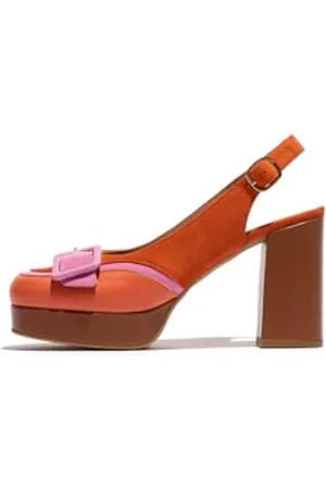 Fly London Damen EVAH243FLY Pumps, ORANGE/PINK, 39 EU