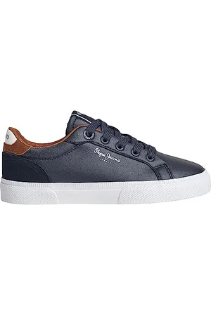 Pepe Jeans Kenton Court B Sneaker, Blue (Navy), 34 EU