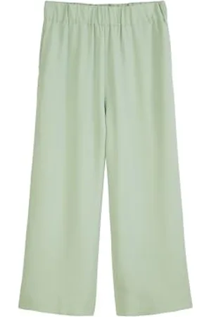 Marc O’ Polo Marc OߴPolo Denim Damen Culottehose mit elastischem Bund knöchellang, Grün (Mint Mist), XS