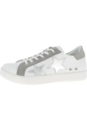 Andrea Conti Damen Low Top Sneaker, weiß/hellgrau/Silber, 36 EU