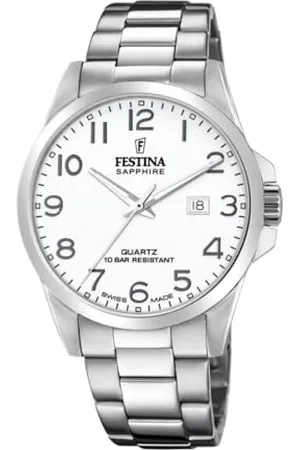 Festina Uhr Für Herren F20024/1 Swiss Made Edelstahl Case SilberEdelstahl Band
