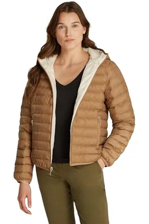 Tommy Hilfiger Damen Steppjacke Padded Wendbar, Beige (Safari Canvas), M