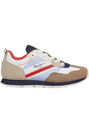 Pepe Jeans Jungen Foster Print B Sneaker, Weiß (Off White), 13,5