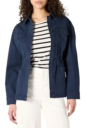 Amazon Damen Mittelschwere Jacke aus Baumwolltwill In Normaler Passform, , M