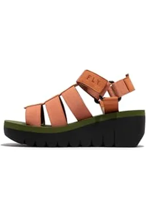 Fly London Damen YOJI198FLY Sandal, Tea Rose/Tea Rose/Army Green, 42 EU