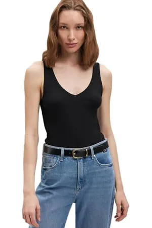 Mavi Damen Strap V Neck Top