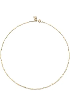 UNO de 50 Kette, kurze Halskette, aus Metall, vergoldet mit 18 Karat, handgefertigter Schmuck, hergestellt in Spanien, Talla S, , Kein Edelstein