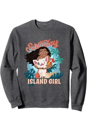 Disney Moana Birthday Island Girl Moana Pua Hei Hei Big Logo Sweatshirt