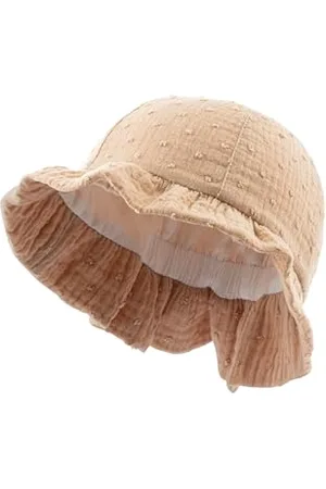 Sterntaler Hut Punkte - Mädchen Sommer Hut aus Musselin - UV-Schutz 50+ Sonnen Hut mit Futter aus Batist (Bio) - Fischerhut - Baby und Kinder Sommer Mütze, , Größe 43