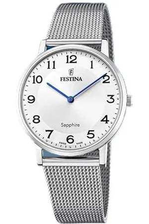 Festina Uhr Für Herren F20014/5 Swiss Made Silber Edelstahl Case SilberEdelstahl Band