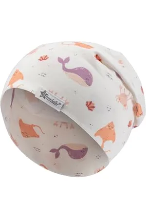 Sterntaler Beanie Unterwasser - Weiche Baby Mütze aus Flammgarn Jersey mit Allover Druck Meerestiere - Mädchen Mütze - variabel tragbar - Baby und Kinder Übergangsmütze, , Größe 51