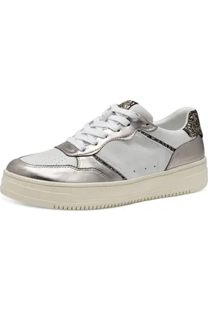 Tamaris Schnürer Damen Vegan sportlich metallic,EU 41
