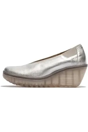 Fly London Damen YOZA438FLY Wedges, Silver, 41 EU