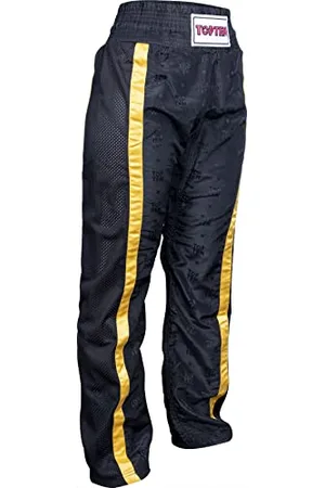 Top Ten Kickboxhose „Mesh“ für Kinder - Gr. 130 = 130 cm, schwarz-Gold