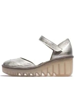 Fly London Damen BISO305FLY Sandal, Silver, 41 EU