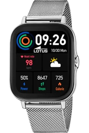 Lotus Power Herren Digital Smartwatch Uhr mit Edelstahl Armband 50044/1