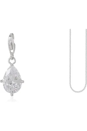 Thomas Sabo Clasp Charms 925_Sterling_Silber 1848-051-14 & Charm Club Unisex-Charm-Kette, kleine runde Gliederkette, 925er Sterlingsilber, X0001-001-12