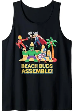 Marvel Super Heroes Avengers "Beach Buds Assemble!" Vacation Tank Top