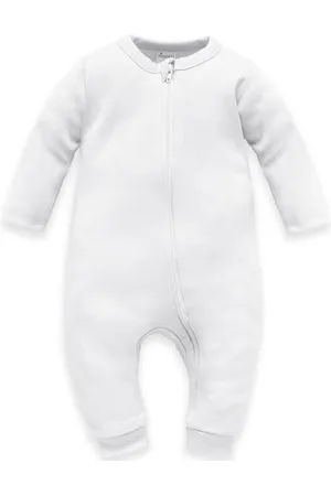 Pinókio Strampler ohne Füße mit Reißverschluss Lovely Day, weiß, Unisex, Gr 56-86(80)