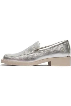 Fly London Damen REIF194FLY Loafers, Silver, 41 EU