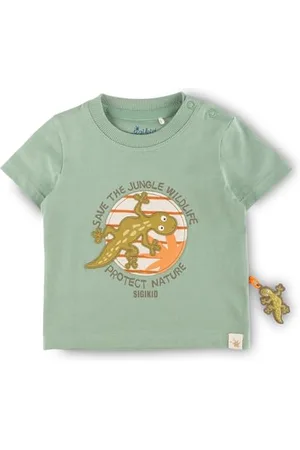 sigikid T-Shirt für Baby Jungen mit Gecko-Motiv, Bio-Baumwolle