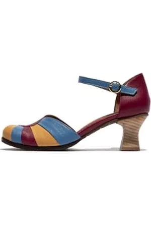 Fly London Damen BESH087FLY Pumps, Berry/Blue/Bumblebee, 39 EU