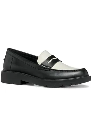Geox Damen D SPHERICA EC1 A Loafer, Black/Lt Sand, 39.5 EU