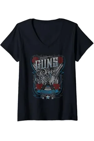Guns N´Roses Offizielle Reckless Life Guns T-Shirt mit V-Ausschnitt