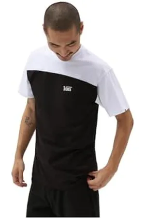 Vans Herren Script Crew Block Ss T-Shirt, Schwarz-Weiss, S