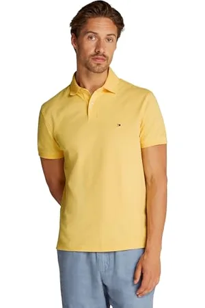 Tommy Hilfiger Herren Poloshirt Kurzarm 1985 Regular Fit, Gelb (Citronella), S