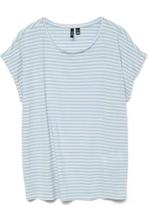 VERO MODA Vmava Ss Top Stripe Ga JRS Noos