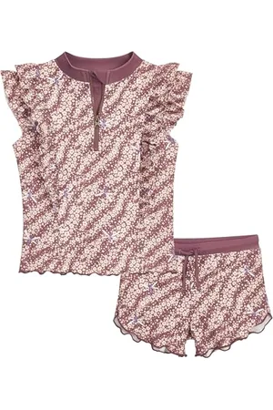Playshoes Mädchen Zweiteiler Schwimmshirt-Set, , 122/128 cm
