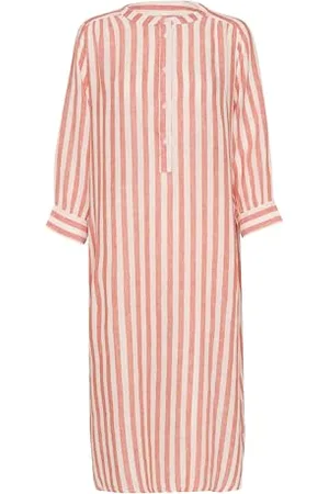 Part Two Damen Aliapw Regular Fit Mid Calf Dress Lässiges Kleid, Mandarin Red Stripe, 40