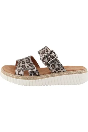TOM TAILOR Damen 9590350006 Schiebe-Sandalen, Silver, 37 EU