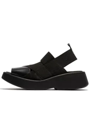 Fly London Damen MALN202FLY Sandal, Black, 37 EU