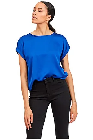 VILA VIELLETTE S/S Satin TOP/SU - NOOS