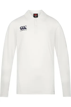 Canterbury Cricket Performance Long Sleeve Polo Shirt für Jungen, , 8 Jahre