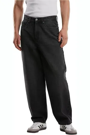 Urban classics Herren Jeanshose Tapered Heavy Ounce Baggy Jeans, lässige Herren Baggy Jeans mit High Waist, 7/8 Länge