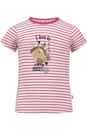 Salt & Pepper BY KIDS PARK Mädchen Pferde Stickmotiv und Pailletten T-Shirt, , 128 cm-134 cm