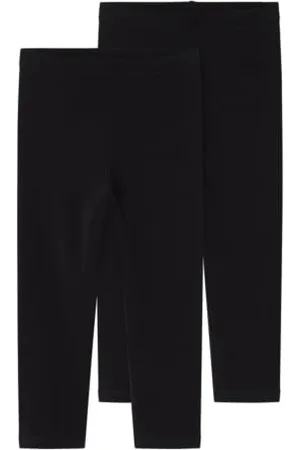 NAME IT Mädchen Nkfvivian 2p Capri Legging F Noos, Black/Pack:black, 122