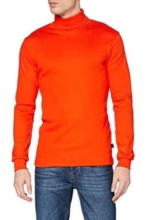 Trigema Herren Sportrollkragenpullover 685010 , Orange , Large