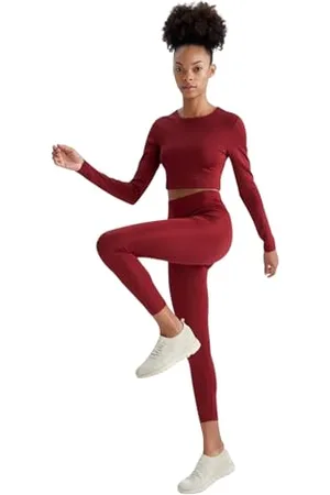 DeFacto High Waist Leggings für Damen - Sport Tights für Damen Sporthose ,S