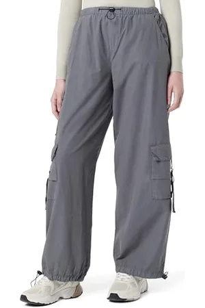 Koton Women Parachute Pants Oversized Crop Leg Stopper Detail Pockets Cotton