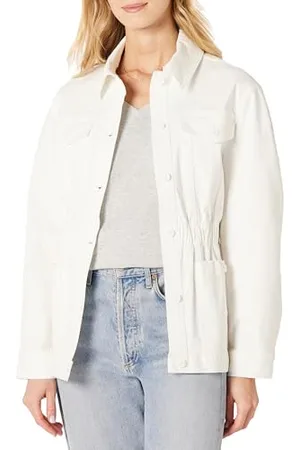 Amazon Damen Mittelschwere Jacke aus Baumwolltwill In Normaler Passform, , M