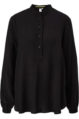 QS by s.Oliver Damen Bluse Langarm Black, 36