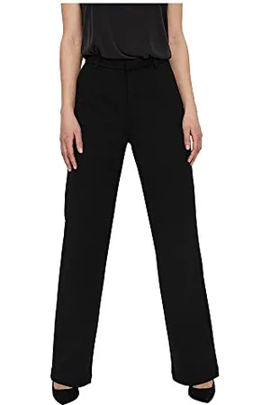 VERO MODA Legere Stoffhose Elegante Damen Stretch Culotte Gerade Business Pants, Farben: -2, Größe:XL / 30L, Z-Länge:L30